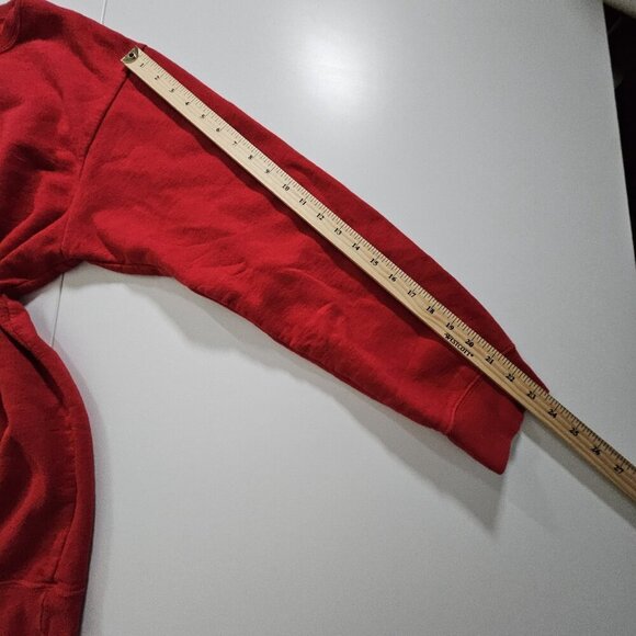 Levis Sweatshirt Men L Red Levi Staruss & Co Crewneck Print LS Fleece Preppy VTG - Picture 6 of 15